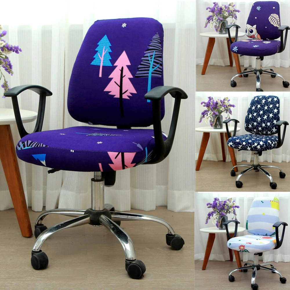 Stylish Elastic Home Office Chair Seat Back Cover Protector Set Slipcover Decor