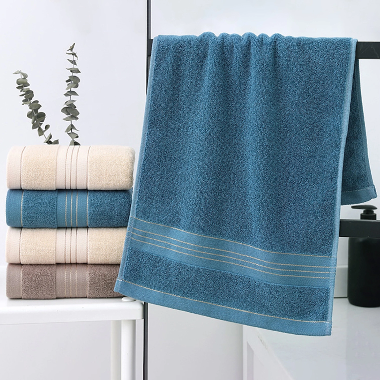 Face Towel Highly Absorbent Super Soft Friendly to Skin Non-Fading Wearable Cotton Thickened Shower Towel Washcloth Bathroom Supplies