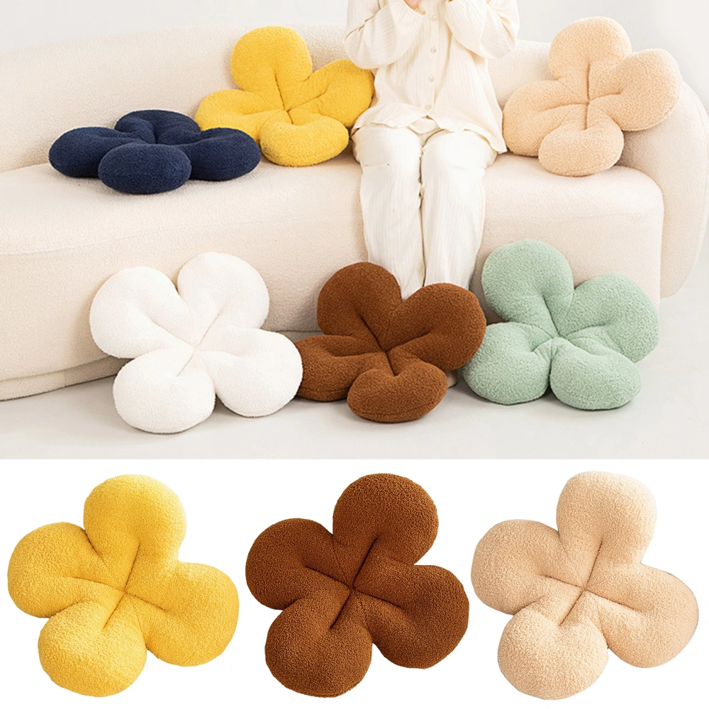 Throw Pillow Soft-touching Comfortable PP Cotton Stuffed Four Leaf Clover Shape Seat Cushion Home Decor