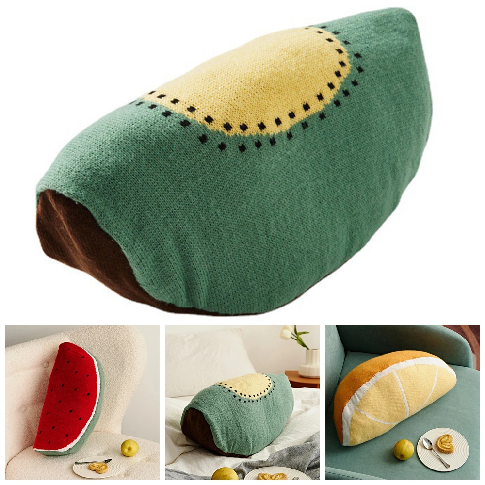 Fluffy Cushion Knitted Fruit Shape Watermelon Avocado Orange Doll Pillow Cushion Home Decoration