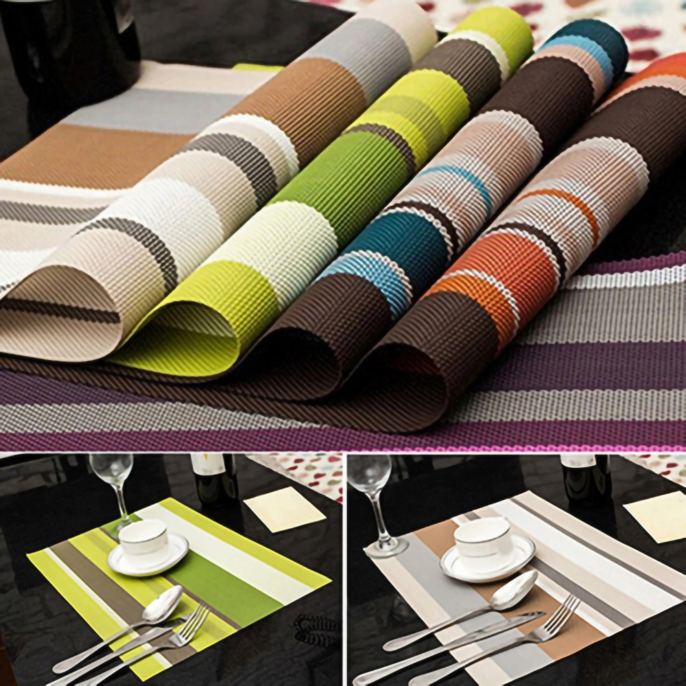 Placemat Rectangle Heat Insulation Mat Kitchen Dining Table Pad for Restaurant