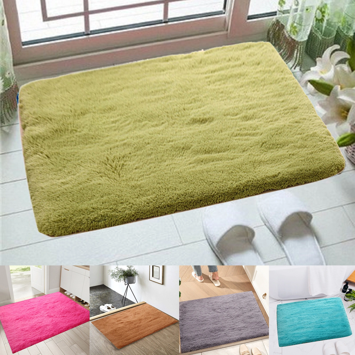 Area Rug Comfortable Decorative Long Lasting Daily Use Fluffy Area Rug Decoration for Household