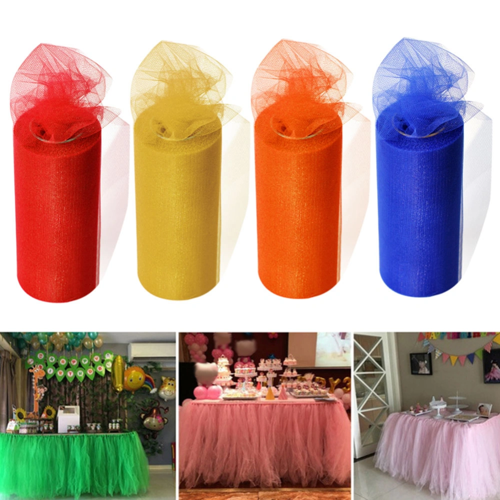 22m Elastic Tulle Mesh Table Skirt Tablecloth DIY Craft Wedding Party Decor