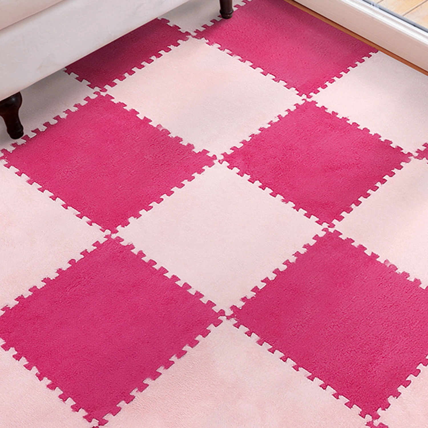 Puzzle Floor Mat Exquisite Convenient to Clean Well Matching Puzzle Exercise Fluffy Floor Foam Mats for Kid Room