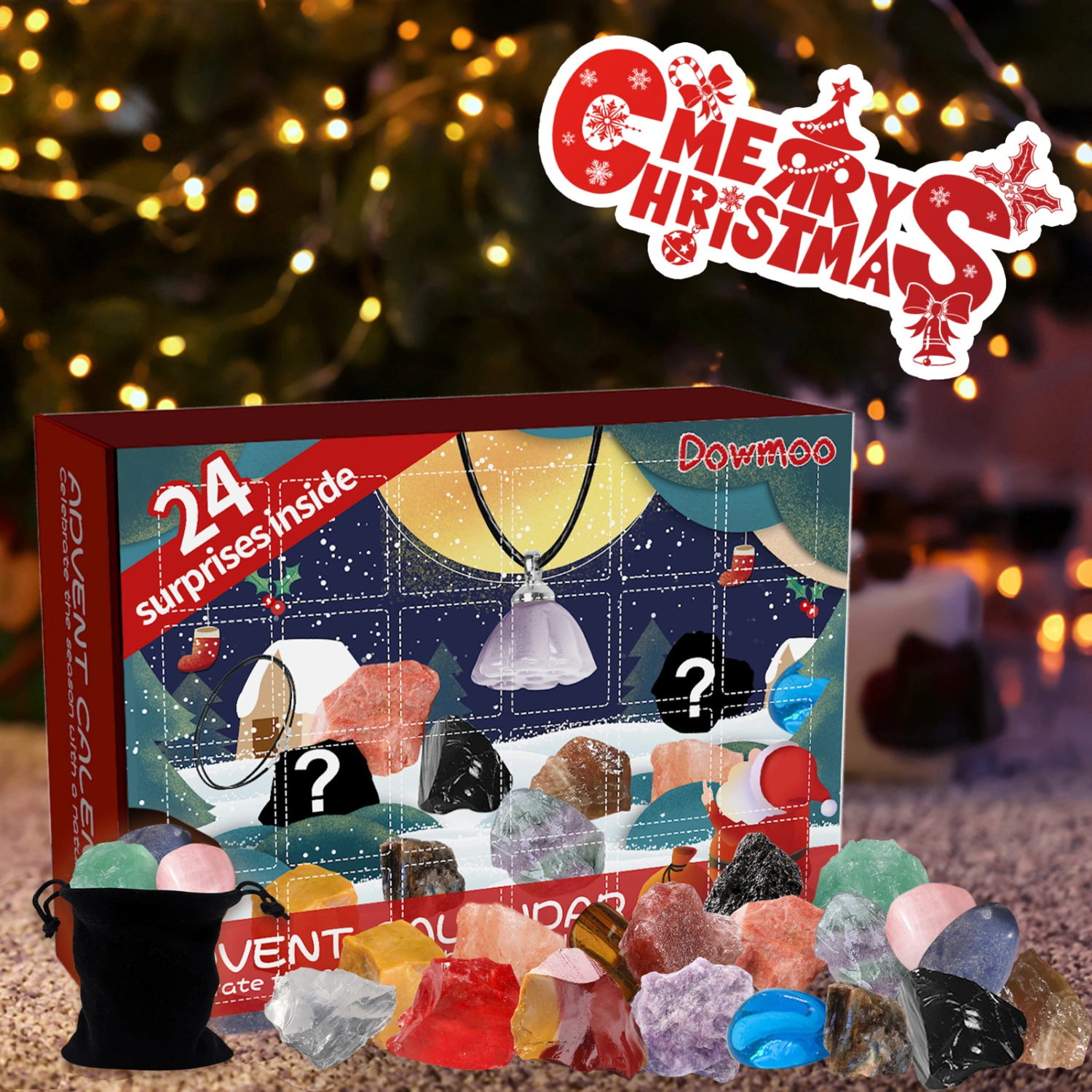 24 Grids Christmas Ore Gift Box Mystery Surprising Festive Touch Amazing Blind Box for Gifts