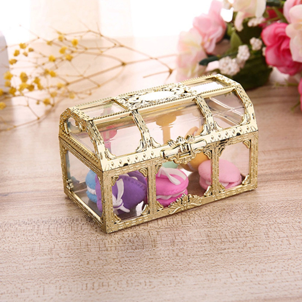 Vintage Transparent Storage Box Candy Trinket Jewelry Holder Organizer Container