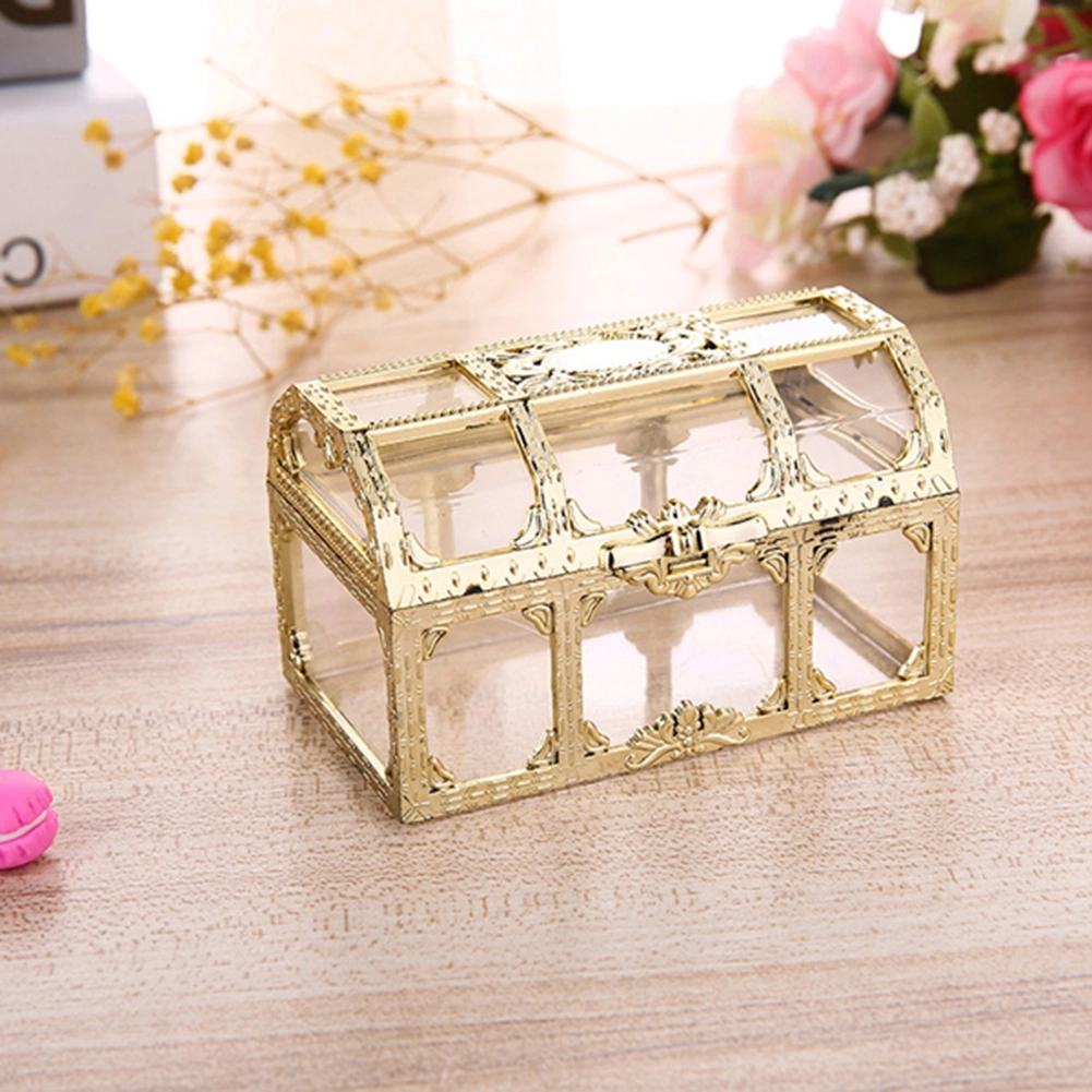 Vintage Transparent Storage Box Candy Trinket Jewelry Holder Organizer Container