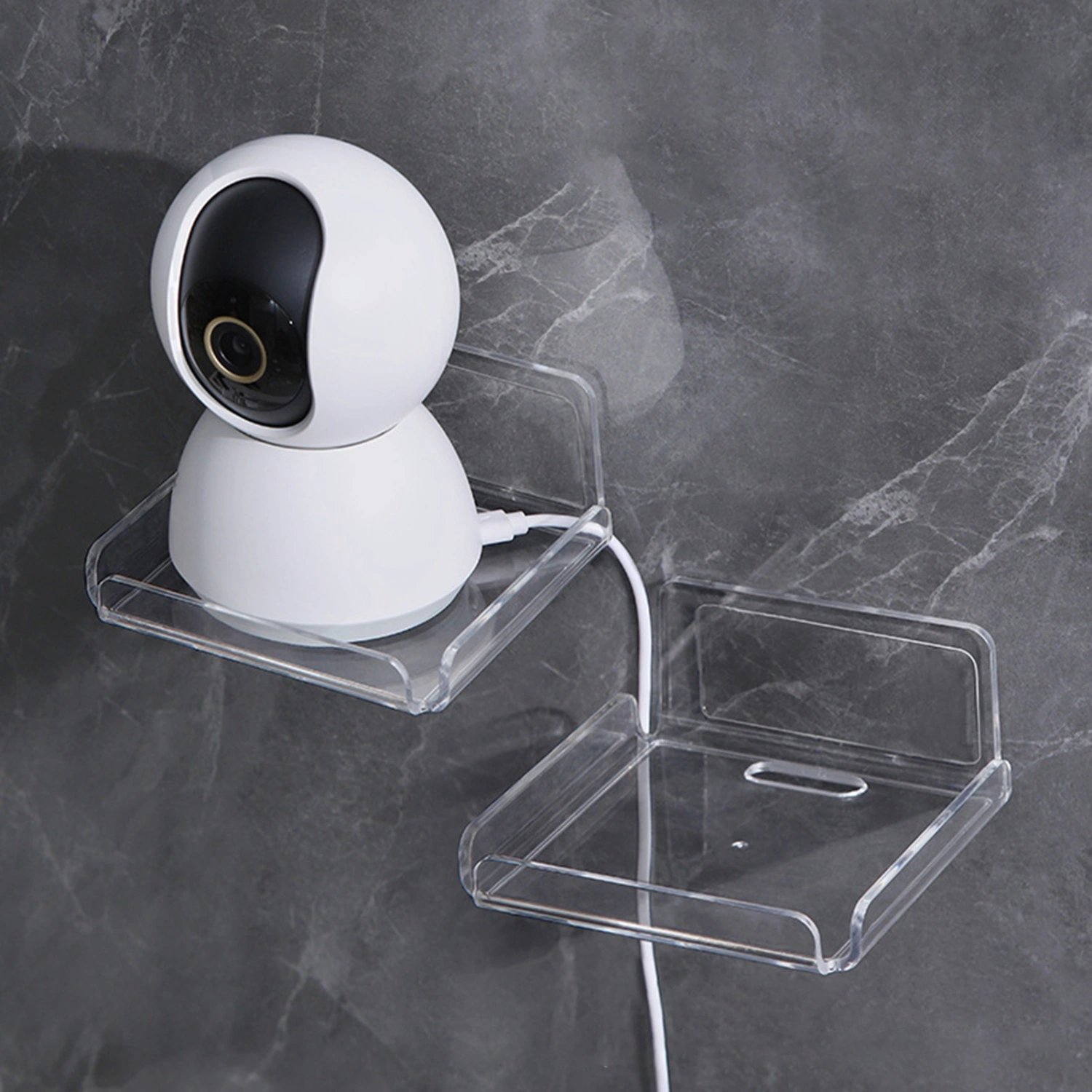 2Pcs Security Camera Storage Holders Transparent Strong Load-bearing Smooth Edge Hygrometer Clock Camera Racks
