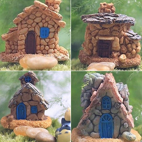 Mini Stone House Decoration Fairy Garden Miniature Craft Micro Landscape Decors