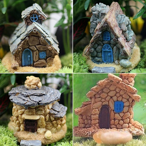 Mini Stone House Decoration Fairy Garden Miniature Craft Micro Landscape Decors