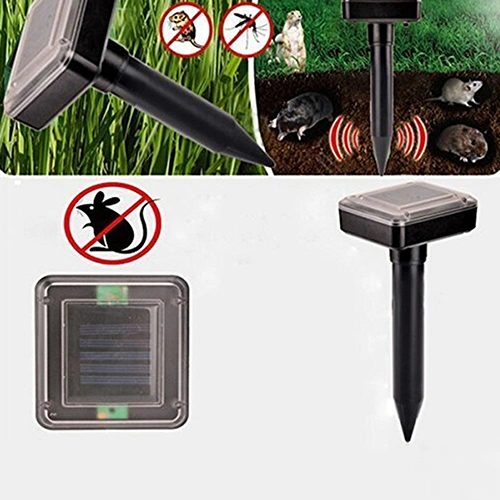 Solar Power Ultrasonic Sonic Mouse Roach Pest Garden Yard Repeller Repellent