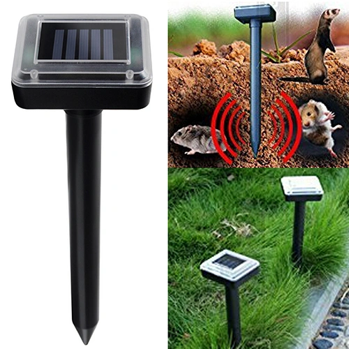 Solar Power Ultrasonic Sonic Mouse Roach Pest Garden Yard Repeller Repellent