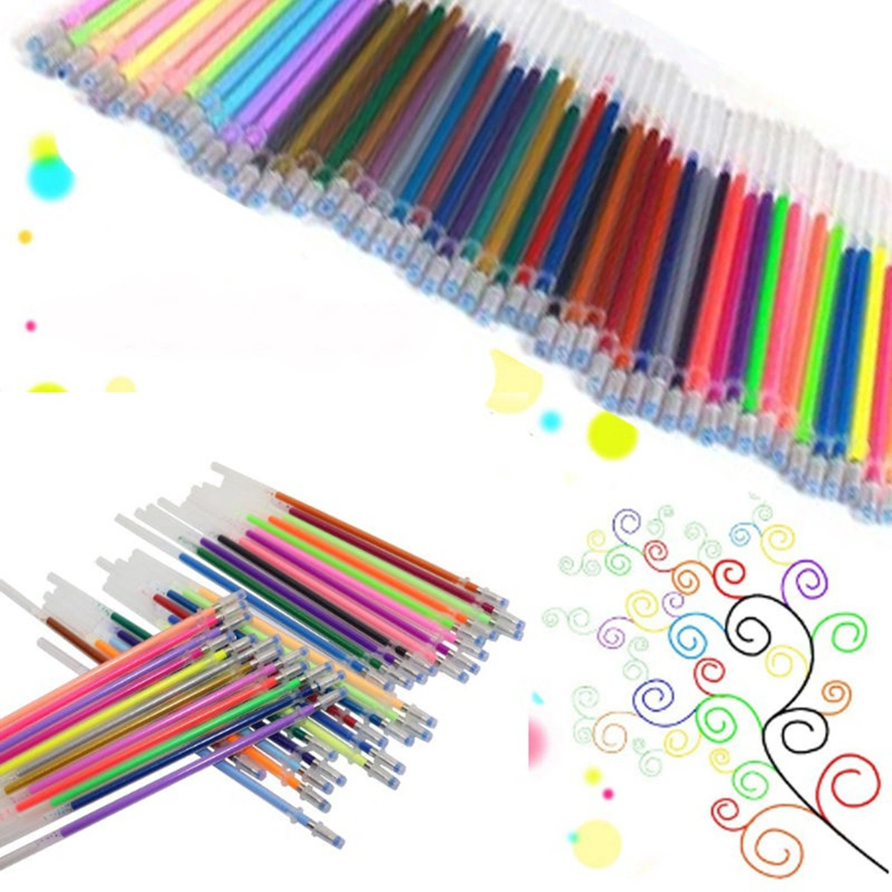 12/24/36/48 Colors Gel Pen Refills Glitter Coloring Drawing Painting Craft Marker