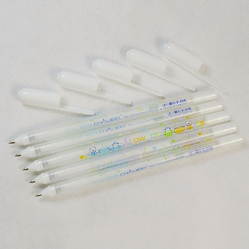 0.8mm White Ink Photo Album Gel Pen School Stationery Office Writing Supply Gift