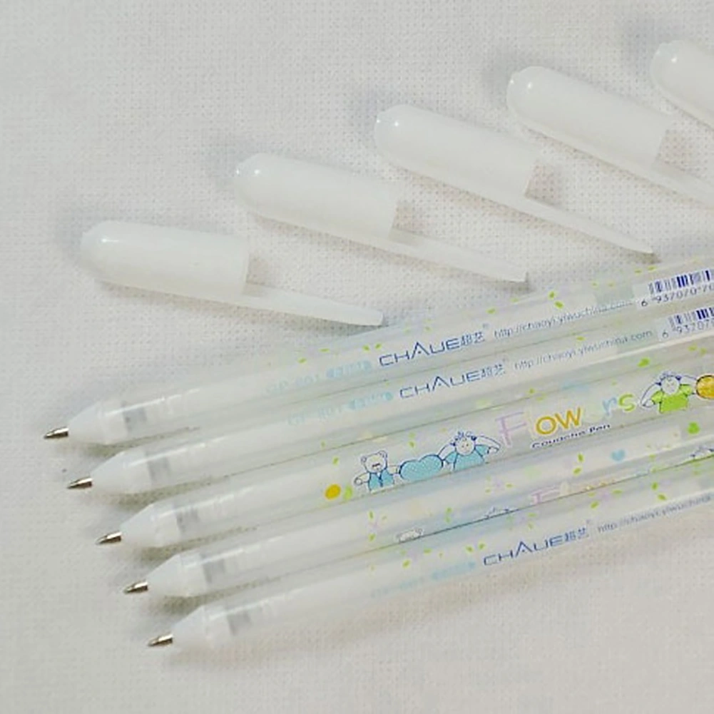 0.8mm White Ink Photo Album Gel Pen School Stationery Office Writing Supply Gift