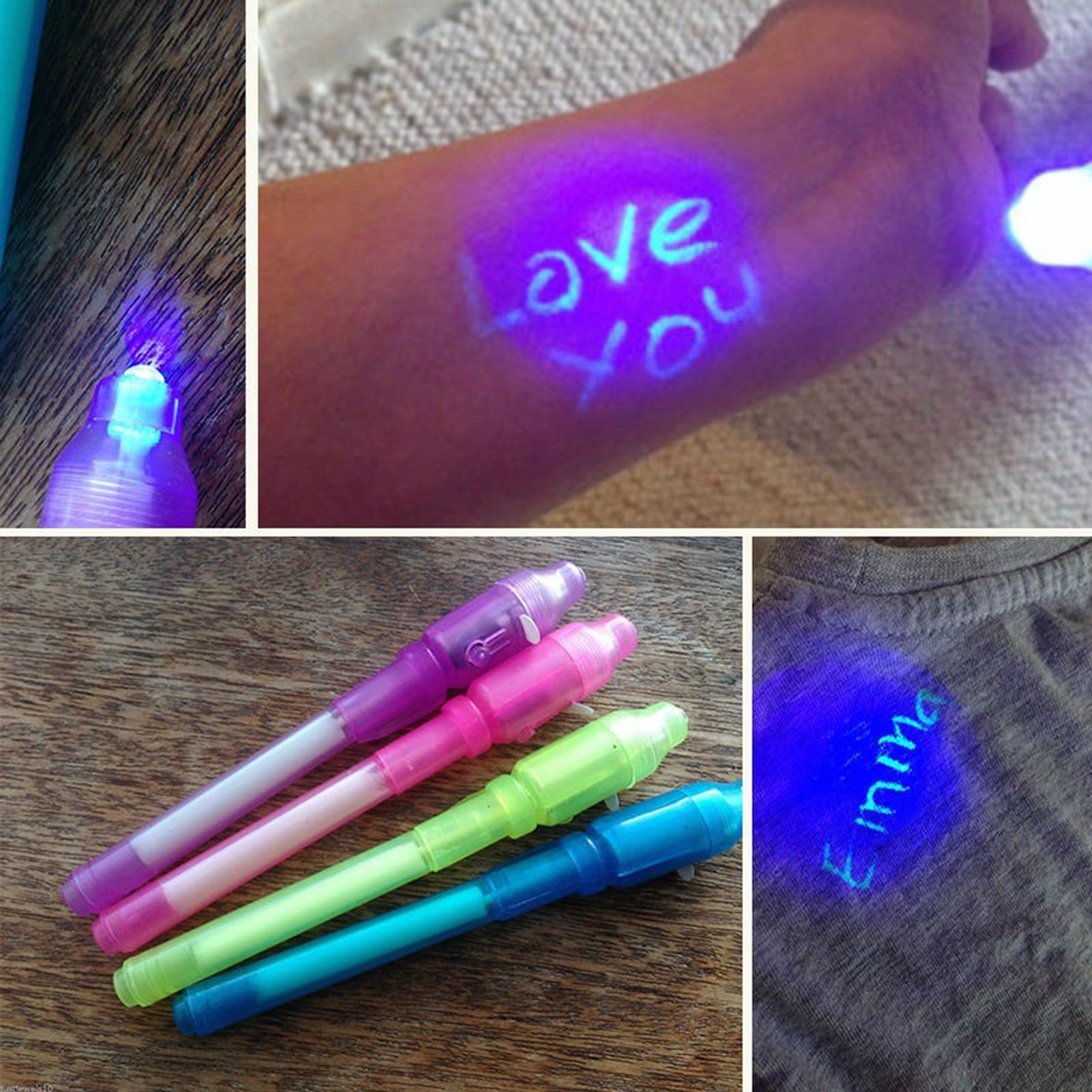3Pcs UV Light Secret Message Invisible Ink Pen Counterfeit Money Bill Detector
