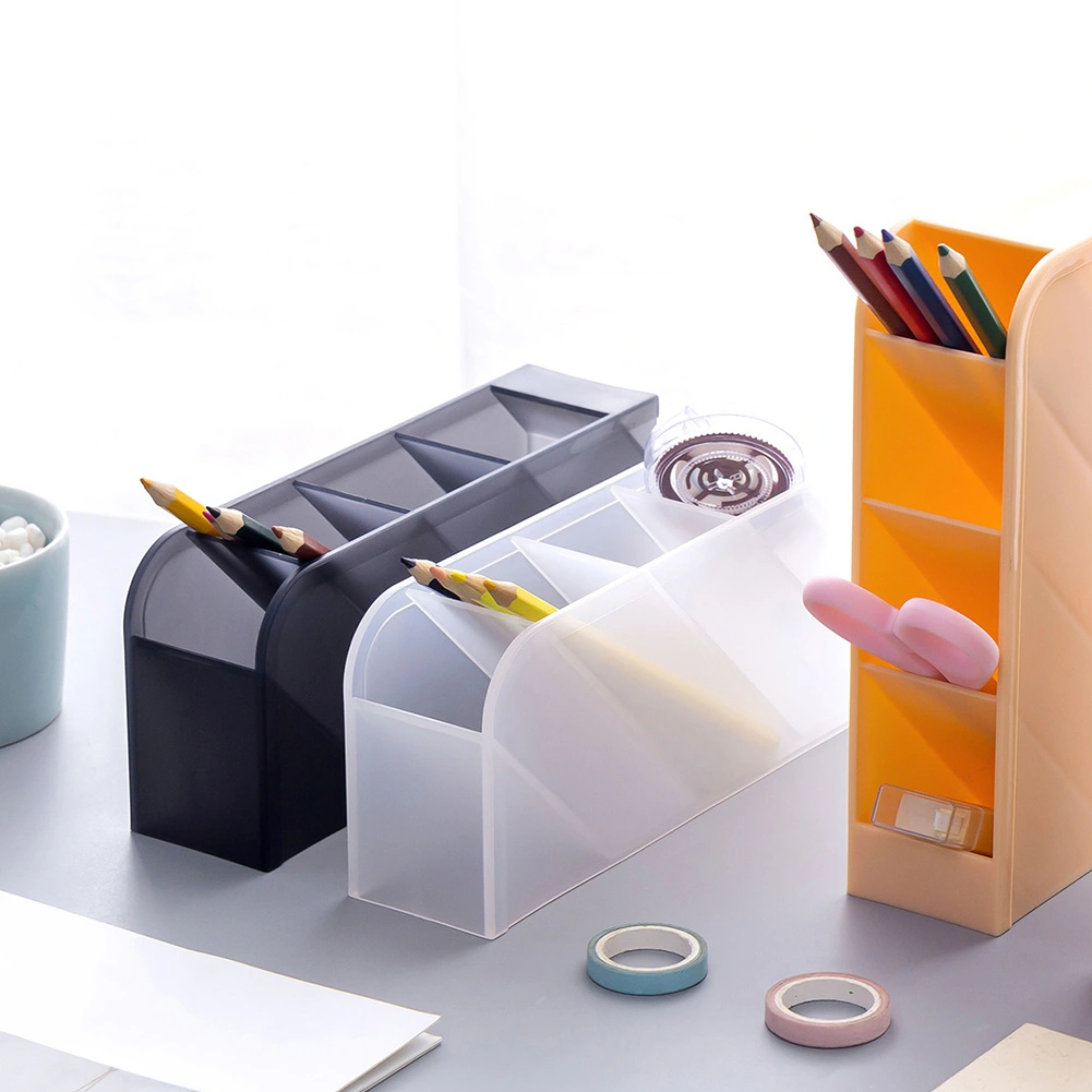 Desktop Makeup Brushes Pen Pencil Storage Box Cosmetics Organizer Holder Case