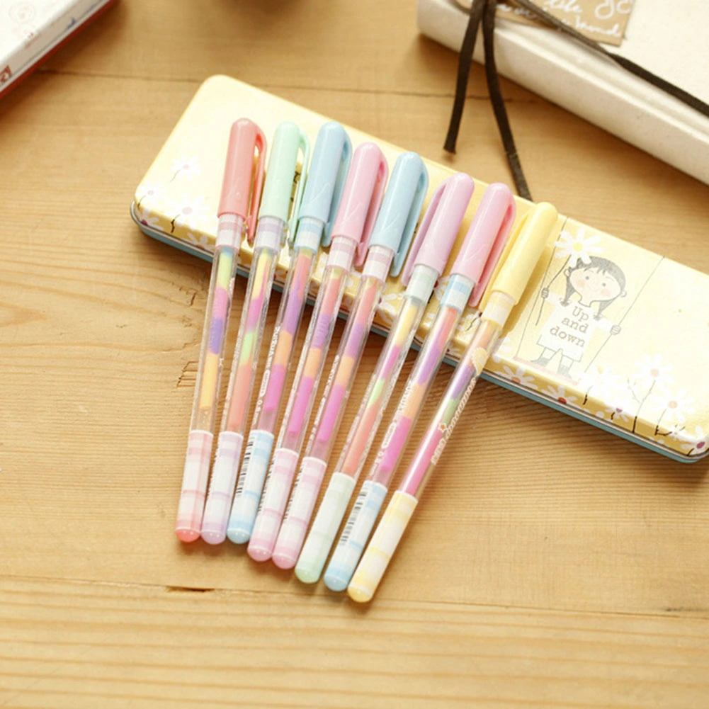 0.8mm Colorful Painting Highlighter Marker Gel Ink Pen Office School Stationary