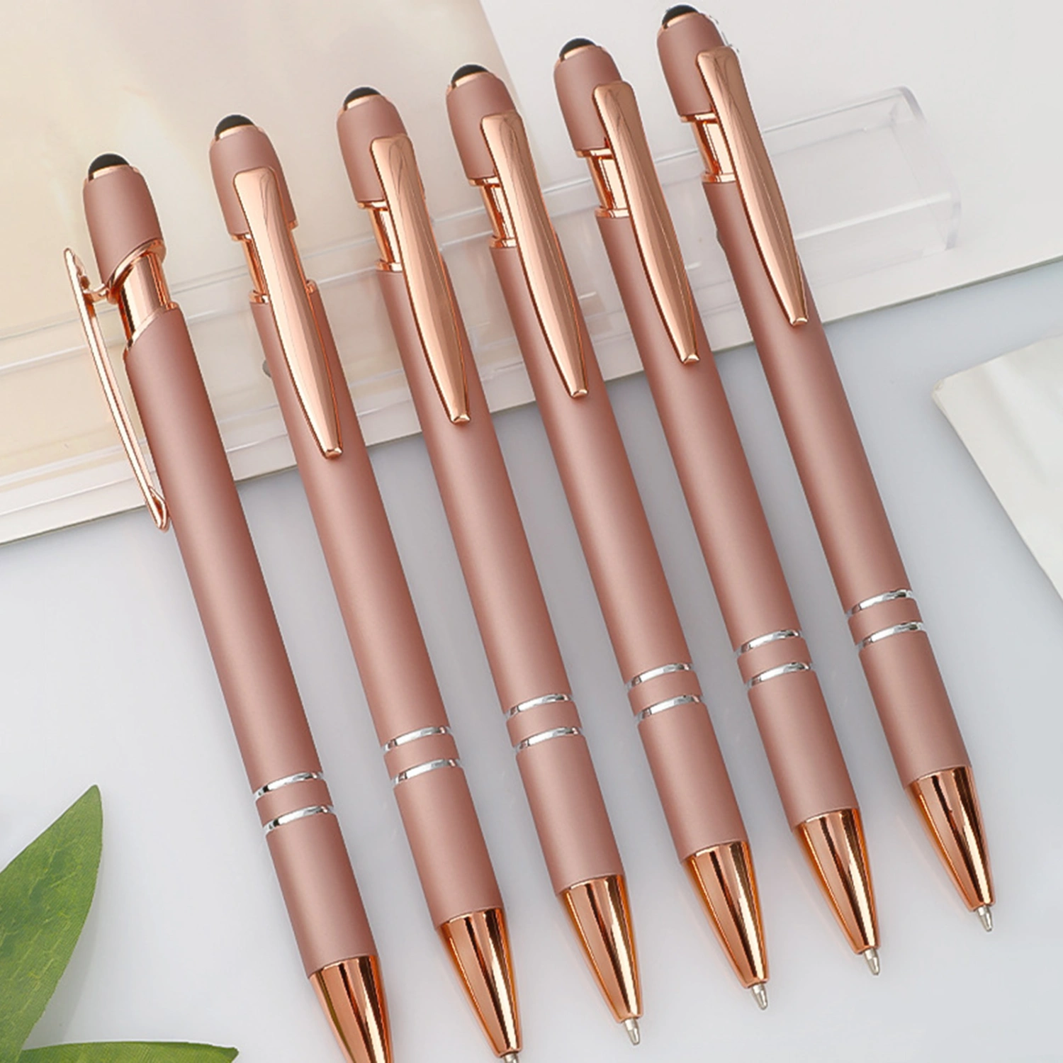 Ballpoint Pen Smooth Writing Press Type Pen-clip Metal Office Stationery Fine Ball Point Pen School Supplies