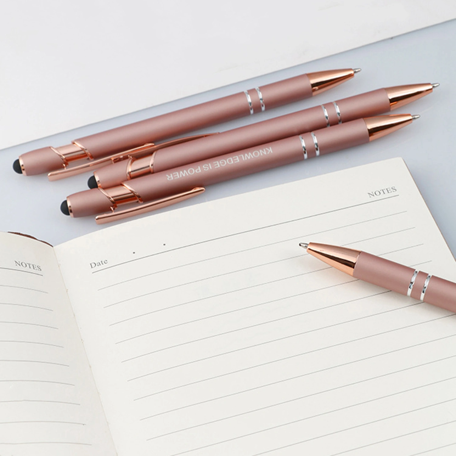 Ballpoint Pen Smooth Writing Press Type Pen-clip Metal Office Stationery Fine Ball Point Pen School Supplies