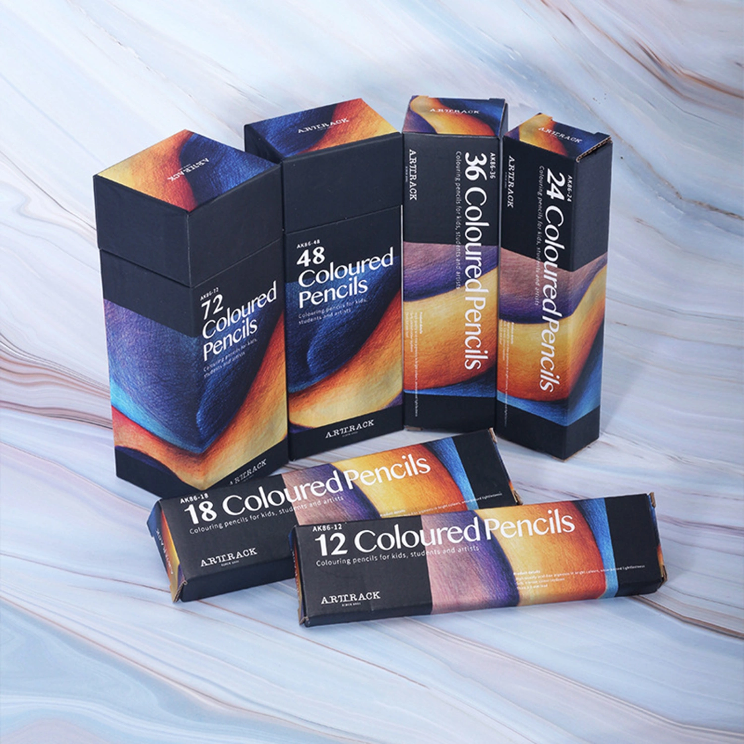12/18/24/36/48/72Pcs Oily Colored Pencils Easy to Color Pre-Sharpened Hexagon Art Drawing Colored Pencils for Home