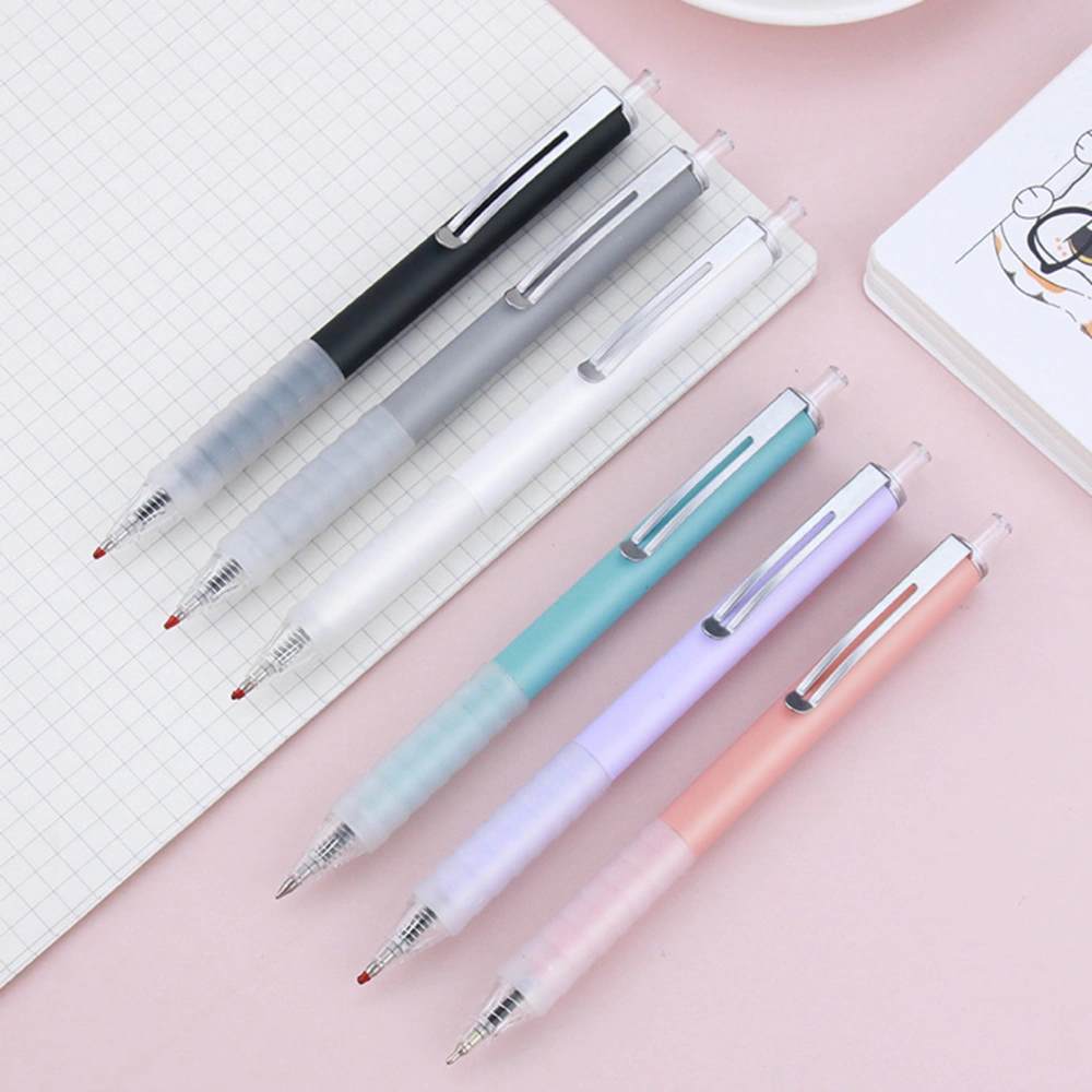 Professional 0.5mm Nib Ballpoint Pen Soft Silicone Grip Stable Ink Smooth Writing Student Exam Pen Study Supplies