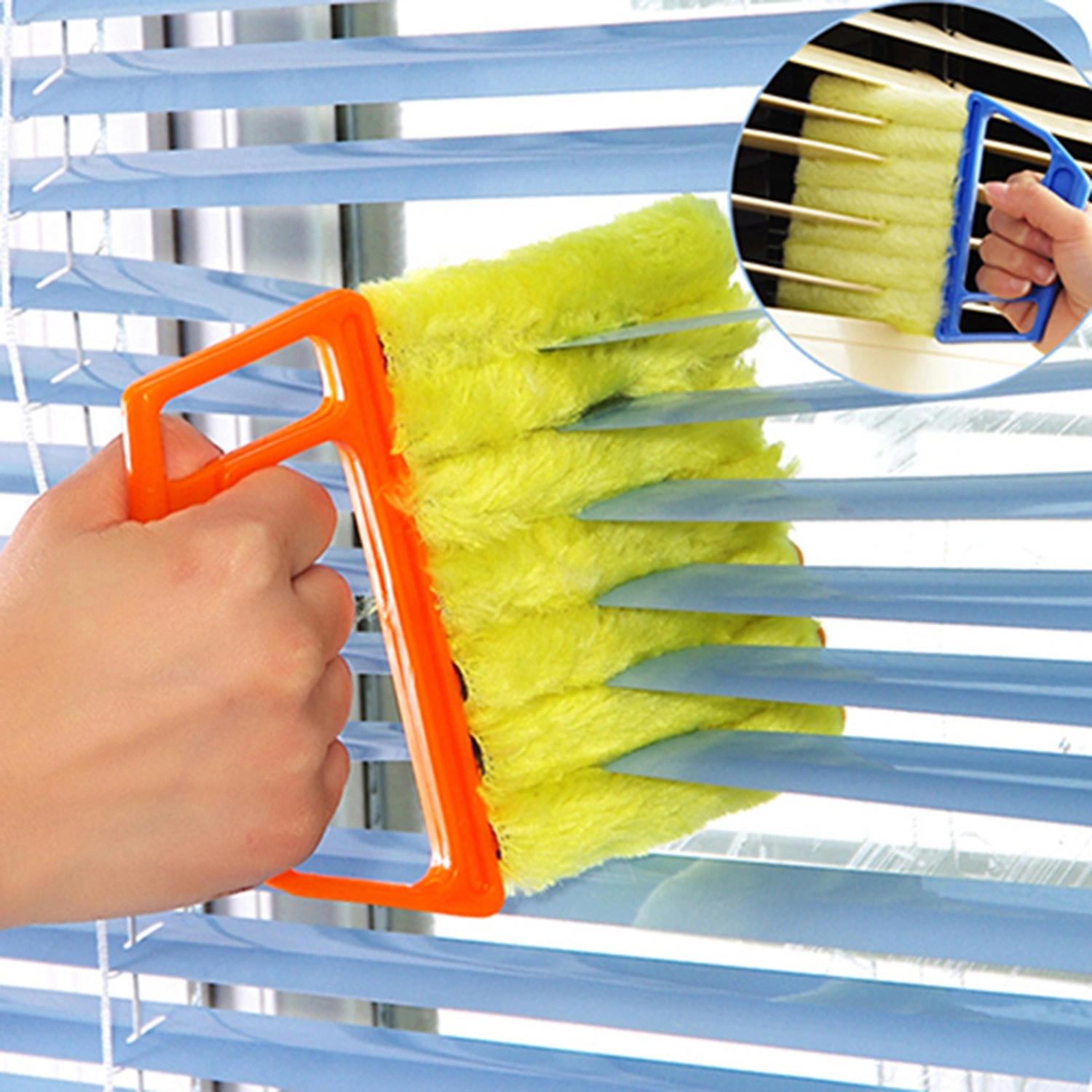 Clean Brush Household Detachable Plastic Microfibre Venetian Blind Shutter Clear for Home