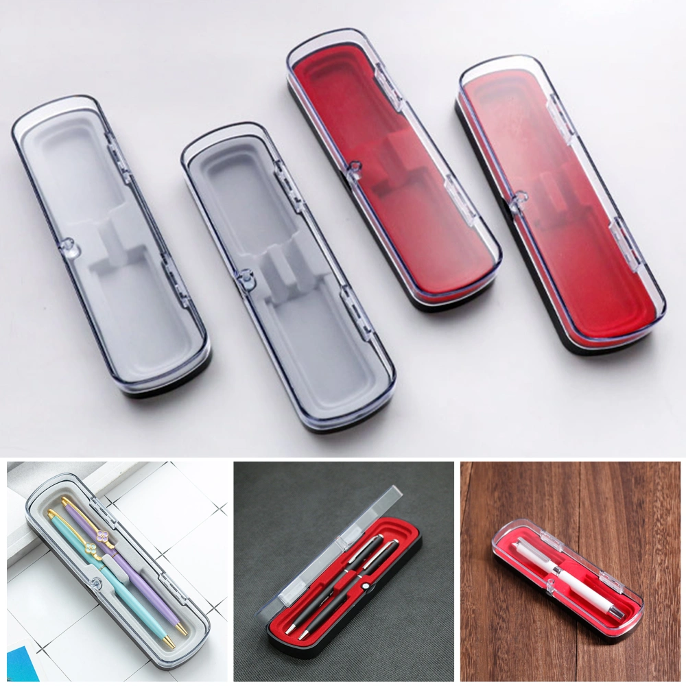 Pencil Box Stylish Transparent Lid Pencil Case with Magnetic Closure Stationery Gift Box for Friend Student