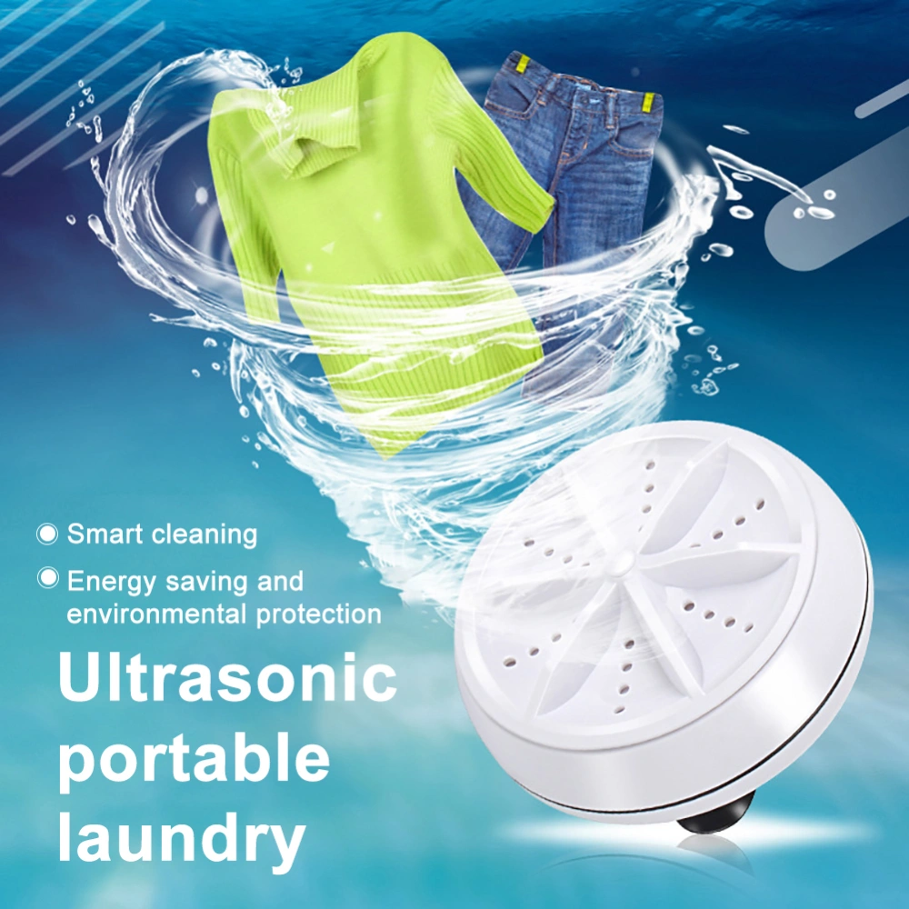 Mini Washing Machine Portable Rotating Ultrasonic Turbine Washer with USB Cable