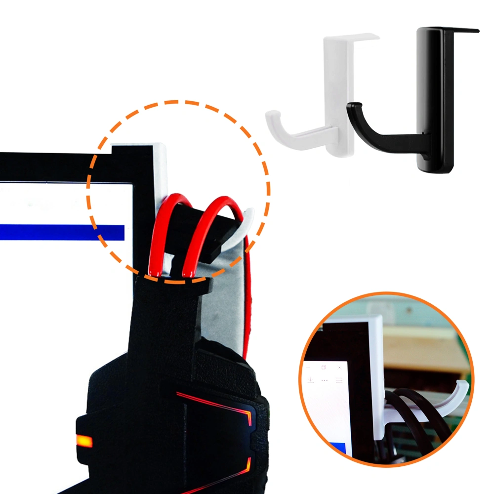 1 Set Headset Rack Fashion Creative Lightweight Headset Hook Headphone Hanger PC Monitor Gadget for Home