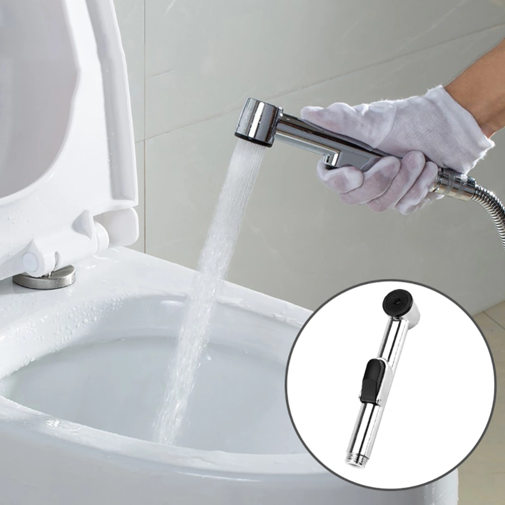 Bathroom Toilet Handheld Chrome ABS Bidet Sprayer Cleaning Shower Head Nozzle