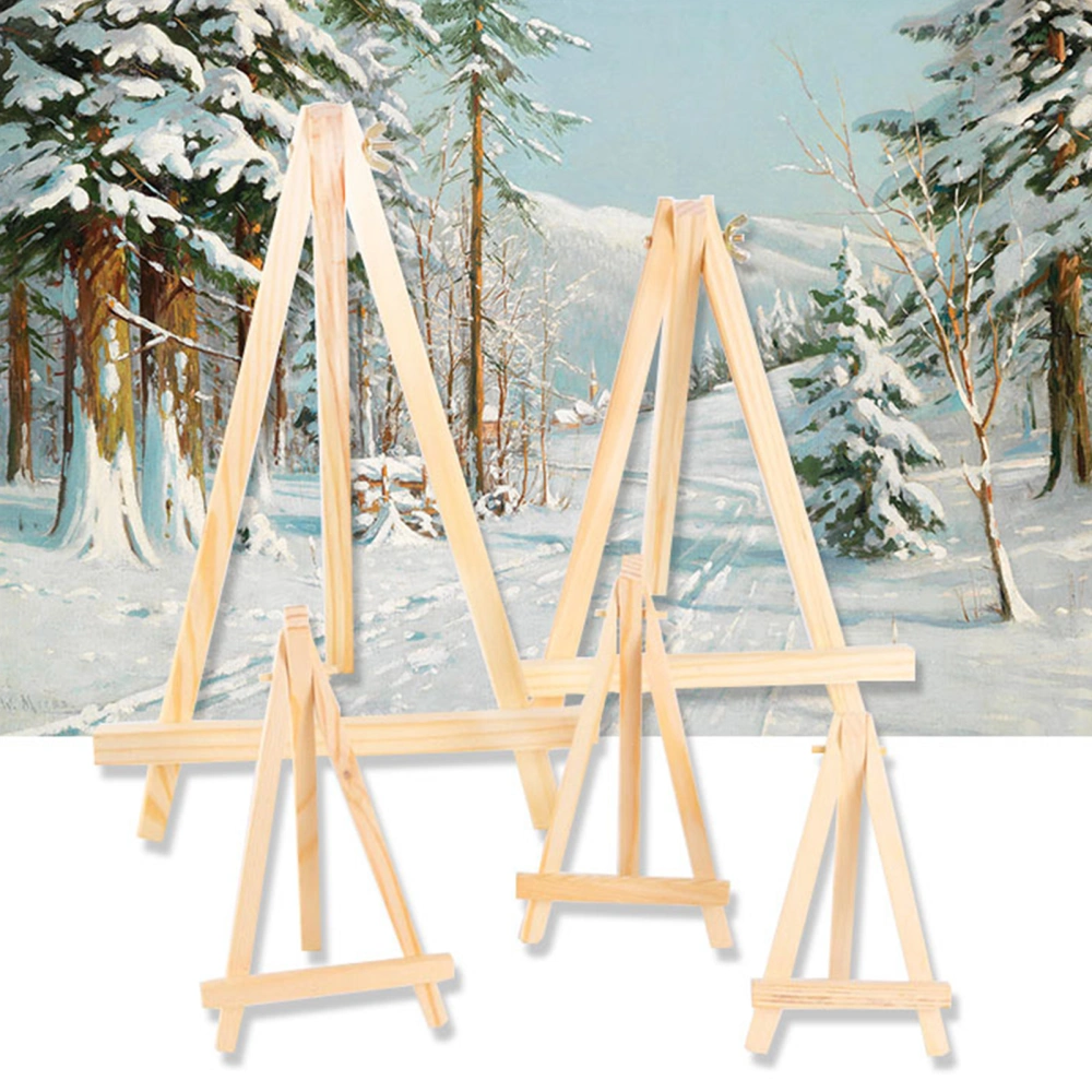 10Pcs Adjustable Wood Easels Reusable Easy to Paint Secure Inclination with Adjustable Screw Pine Wood Easel