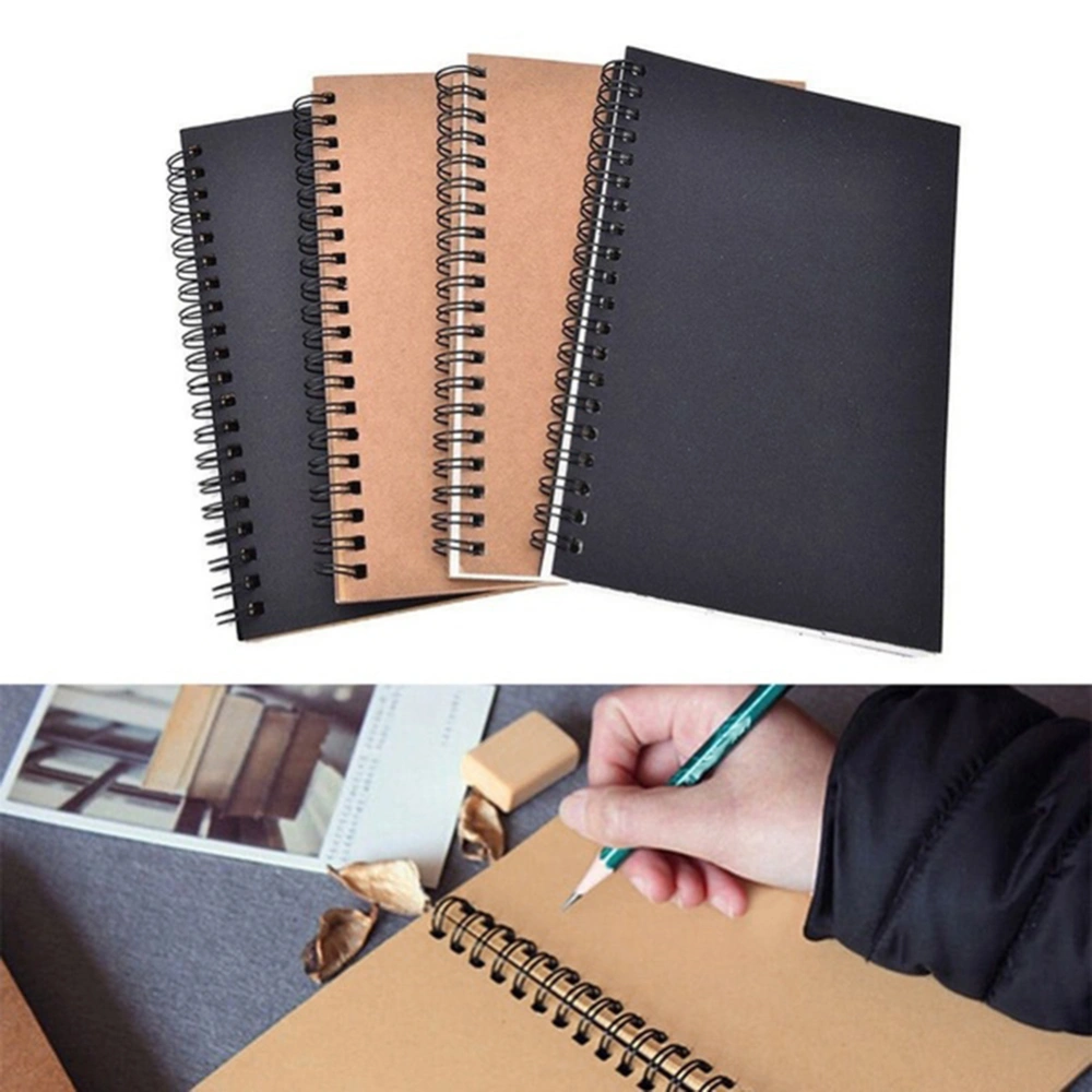 Spiral Book Coil To Do Notebook Blank Inner Page Paper Diary Drawing Stationery