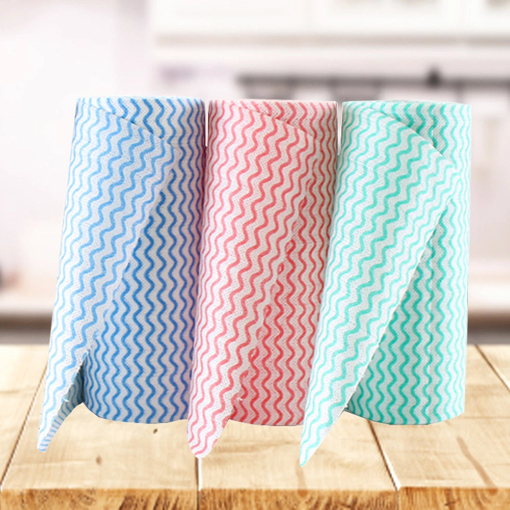 50Pcs Non-woven Fabric Kitchen Disposable Removable Dish Cloth Scouring Pad