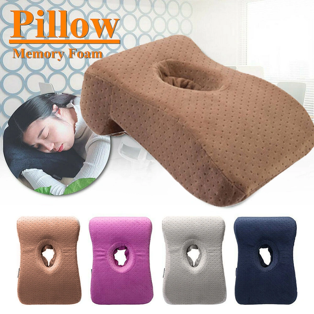 Home Office Noon Nap Rest Slow Rising Waist Protect Face Down Relax Neck Pillow