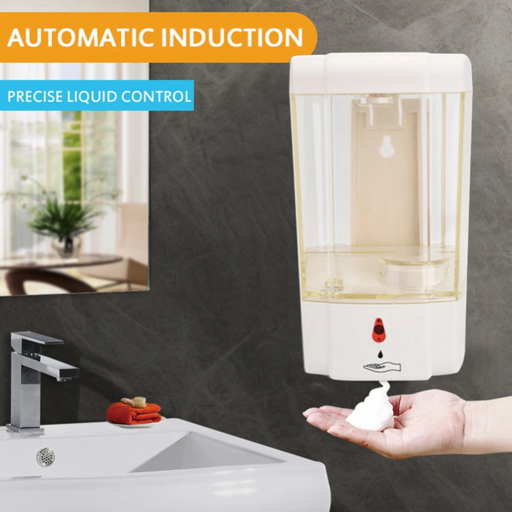 900ml Smart No Touch Wall-mount Foam Liquid USB Powered Soap Dispenser Container