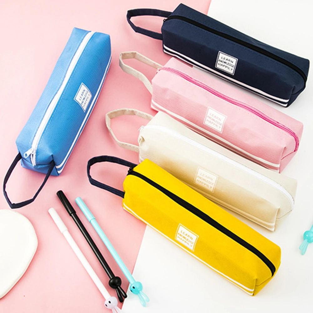 Pencil Case Large Capacity Stationery Organizer Durable Stylish Smooth Zipper Pencil Storage Bag for Home School