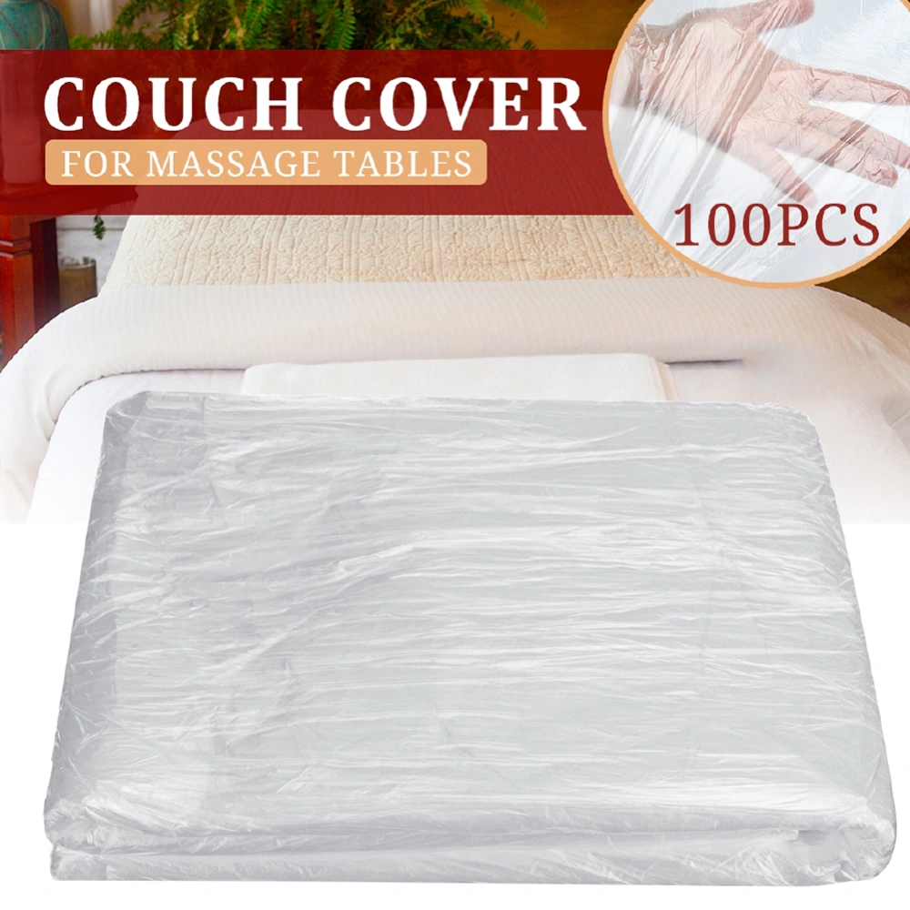 100Pcs Disposable Cosmetic Salon Sheets SPA Bed Table Cover PP Oil Proof Film