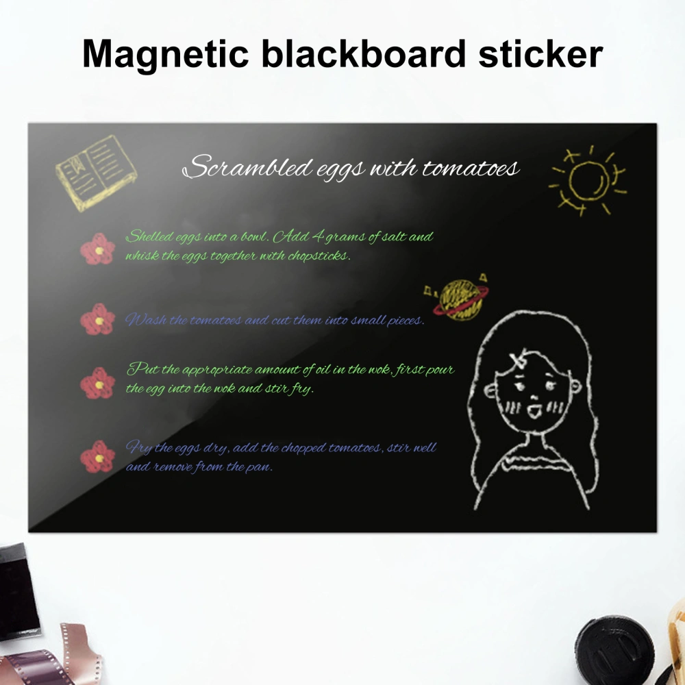 Magnetic Whiteboard Flexible Refrigerator Blackboard Smooth Writing Soft Magnetic Blackboard Home Supply