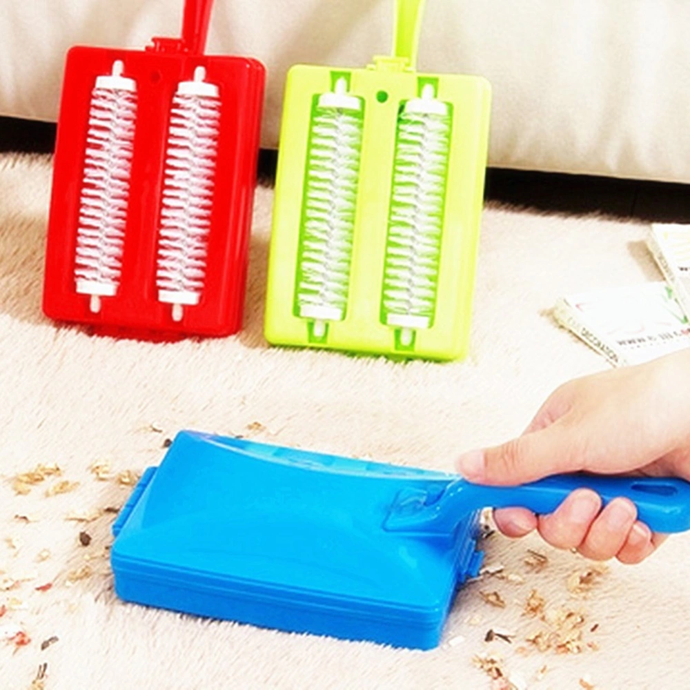 Practical Double Roller Carpet Table Sofa Dusting Cleaning Brush Cleaning Tool