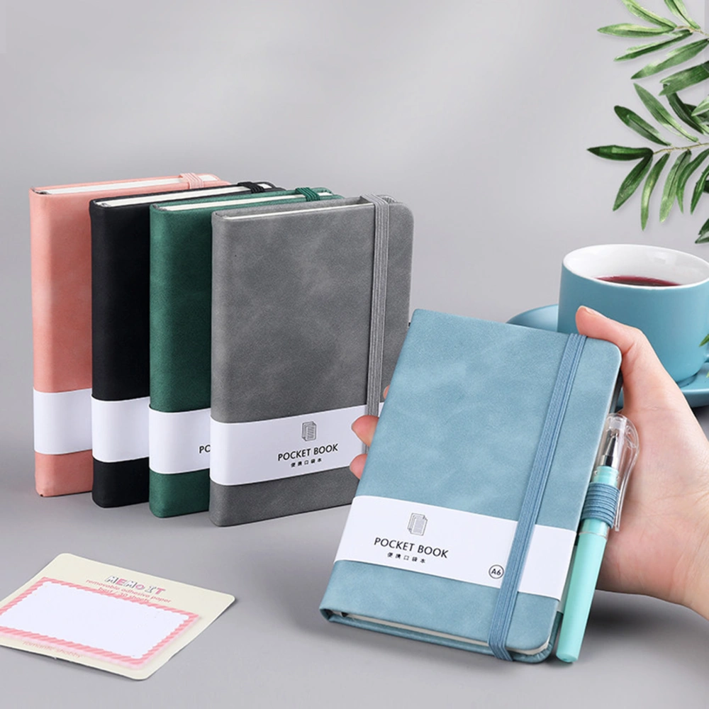 Notebook Stylish Portable Diary Notebook with Elastic Strap Design Compact Record Notepad for Home Office