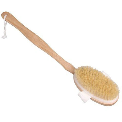 Wooden Handle Body Bath Shower Back Brush Scrubber Skin Cleaning Tool