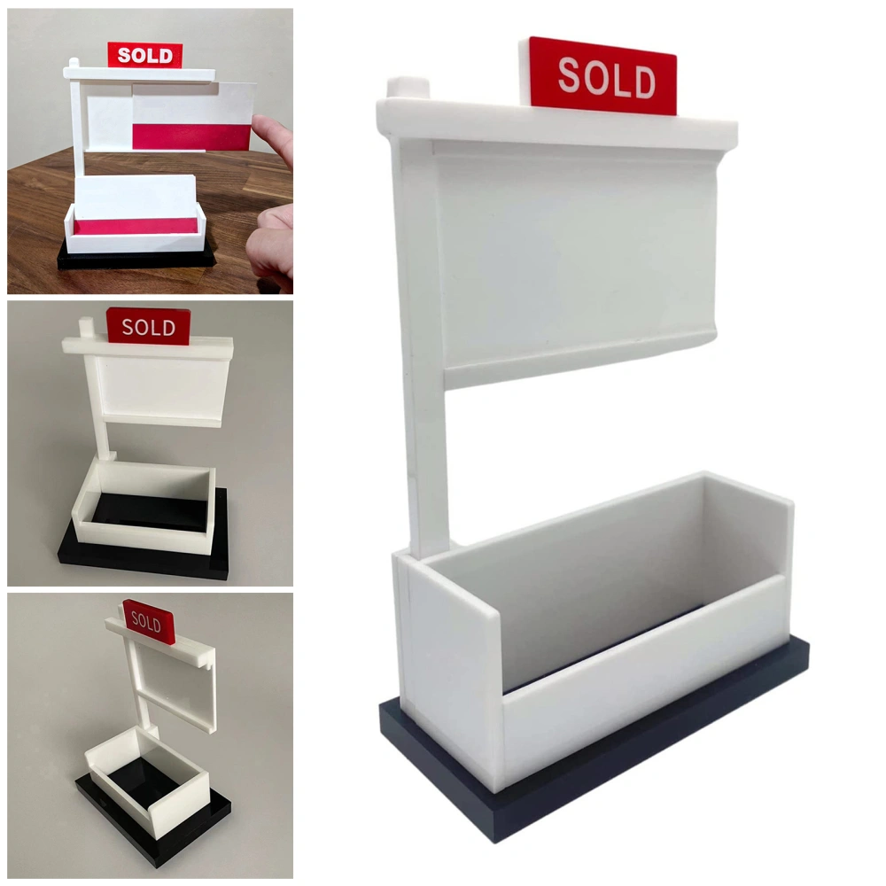 Card Holder Large Capacity Anti-slip Stable Base Sturdy Material Storage And Display Storaging Anti-crack House Selling Agents Desktop Card Stand Office Supplies