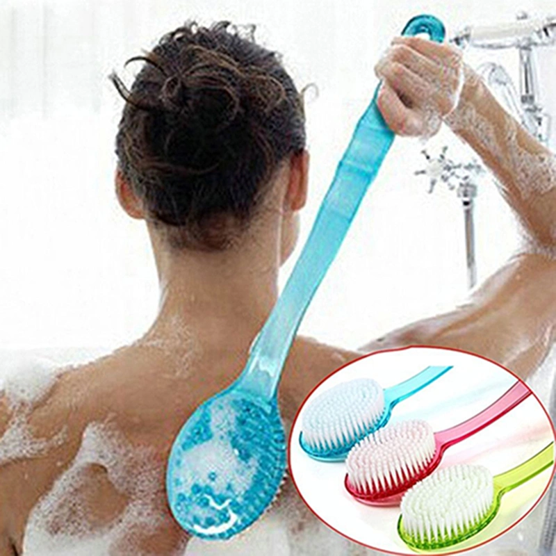 Long Handled Body Bath Shower Back Brush Scrubber Massager Skin Cleaning Tool