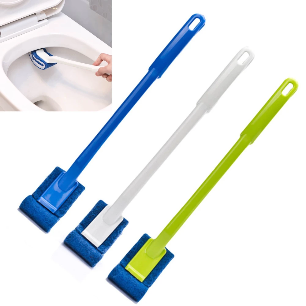 Household Bathroom Long Handle Handheld Toilet Deep Cleaning Brush Scrubber Tool