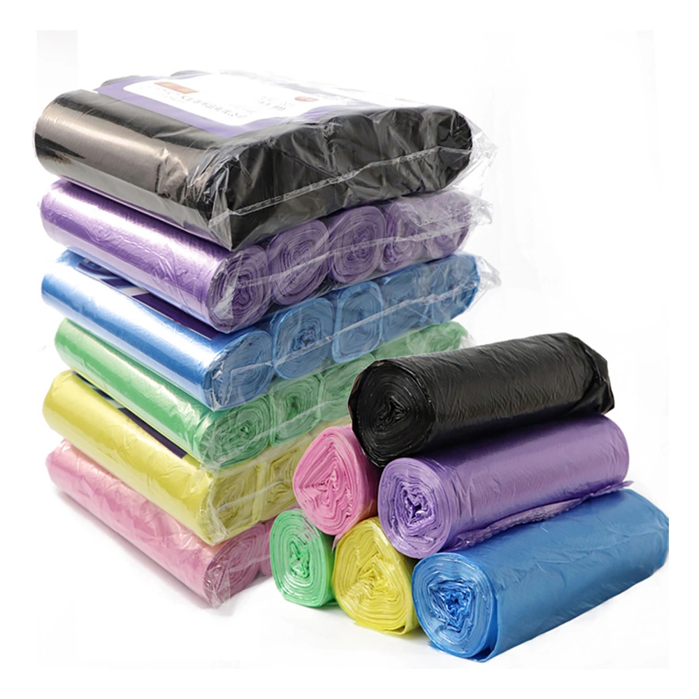 5 Rolls Garbage Bag Thicken Multi-purpose Disposable Flat Opening Large Capacity Trash Bag for Home