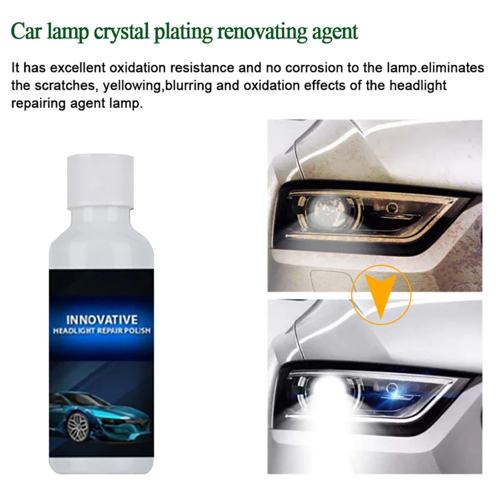 20ml Car Headlight Coating Refurbishment Repair Liquid Polish Cleaning Tool Kit