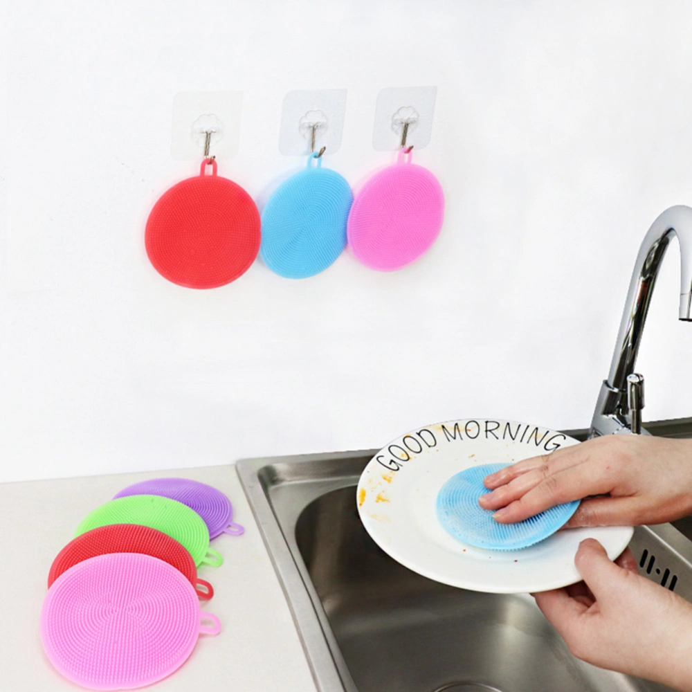 Multifunctional Dish Scrubber Sponge Brush Scouring Pad Kitchen Cleaning Tool