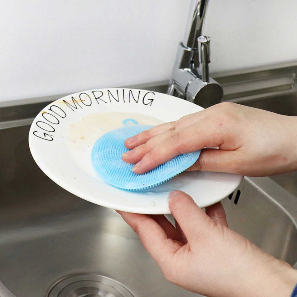 Multifunctional Dish Scrubber Sponge Brush Scouring Pad Kitchen Cleaning Tool