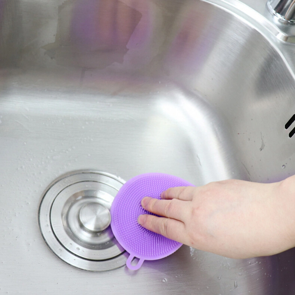 Multifunctional Dish Scrubber Sponge Brush Scouring Pad Kitchen Cleaning Tool